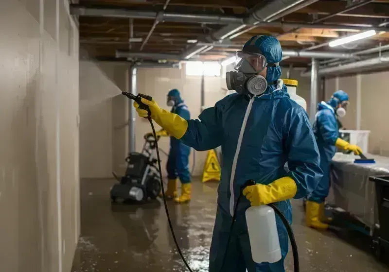 Basement Sanitization and Antimicrobial Treatment process in Hillside, IL