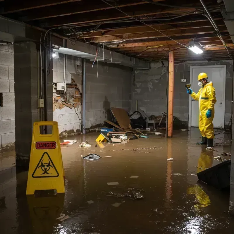 Flooded Basement Electrical Hazard in Hillside, IL Property